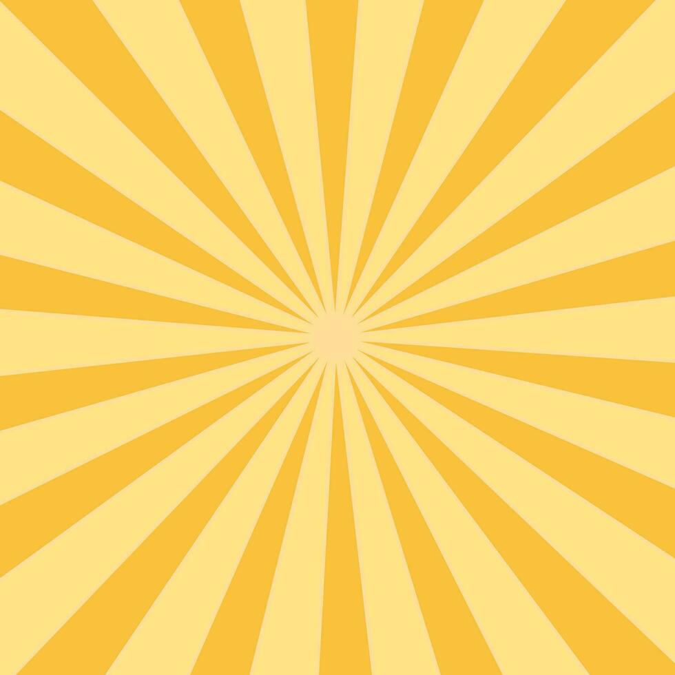 geel zonnestraal stralen achtergrond. zonnestraal uitbarsting. vector illustratie