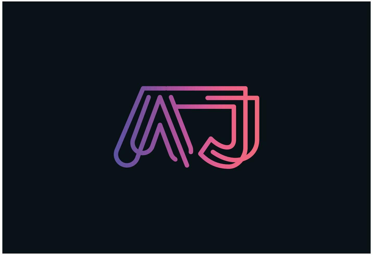 aj logo brief logo vrij vector