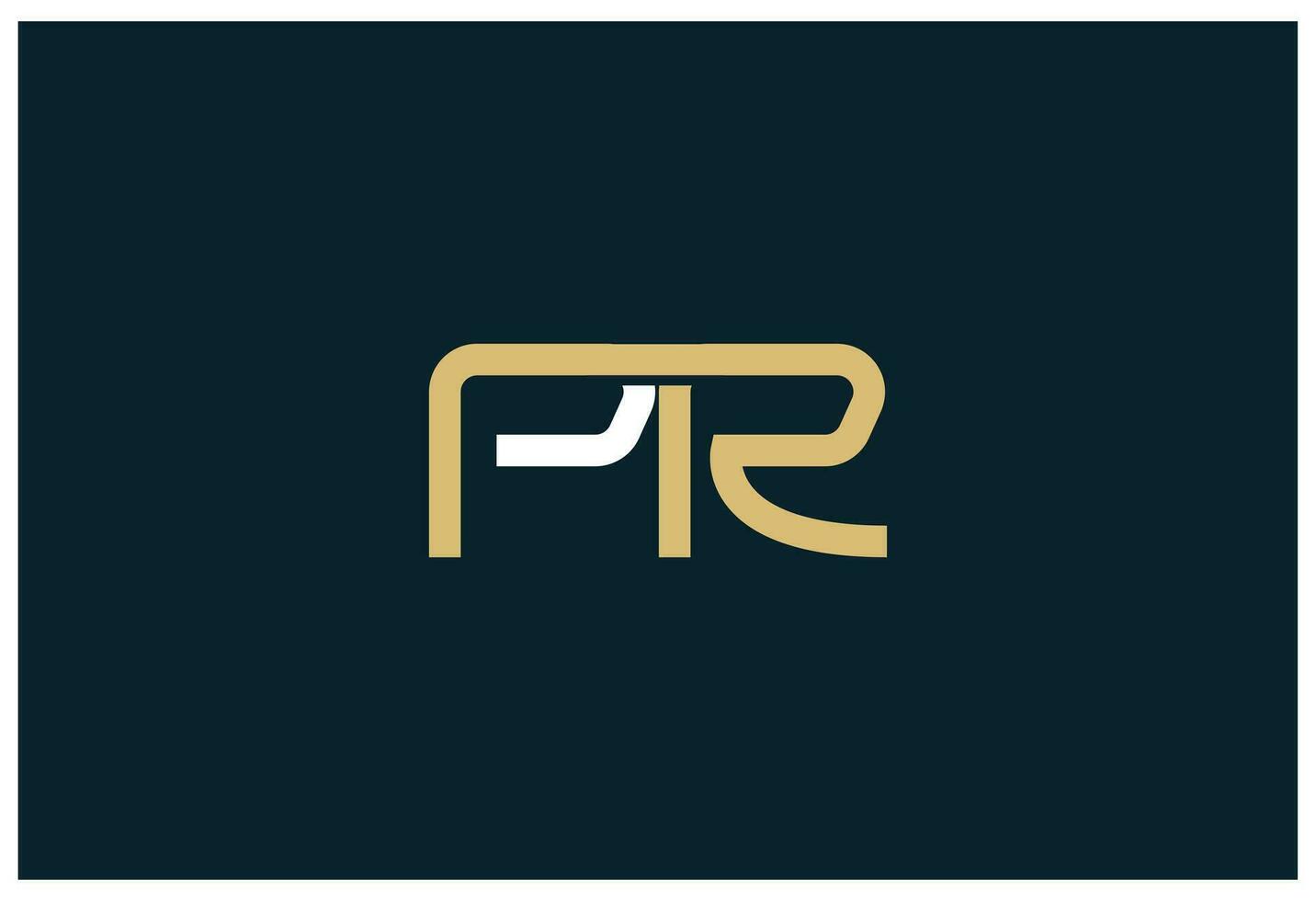 pr modern goud en wit logo vector