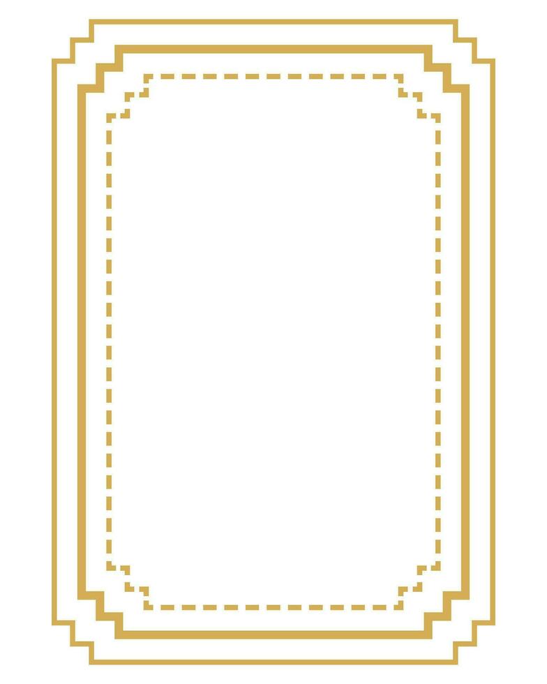 luxe gouden meetkundig vorm kader illustratie vector