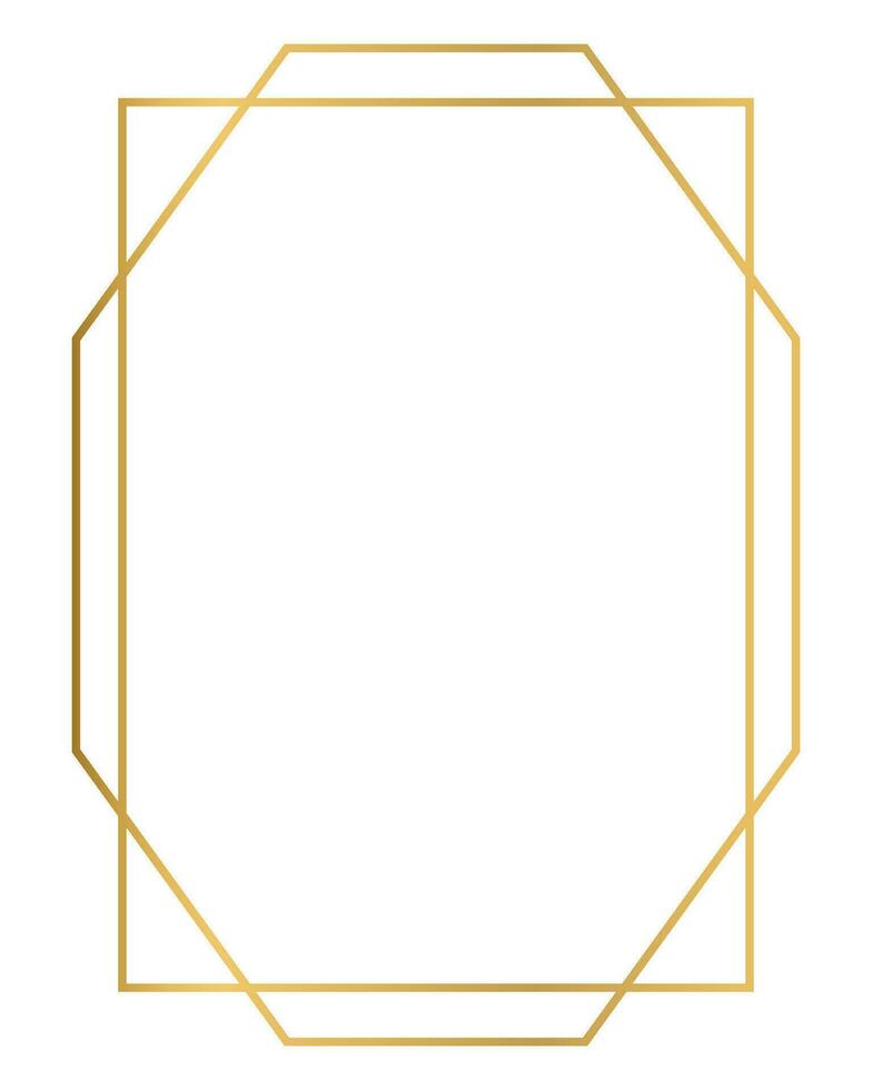 luxe gouden meetkundig vorm kader illustratie vector