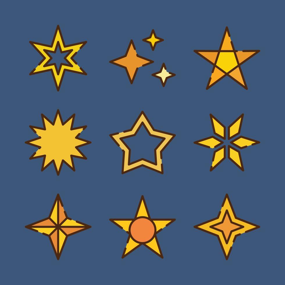 gouden ster elementen vector