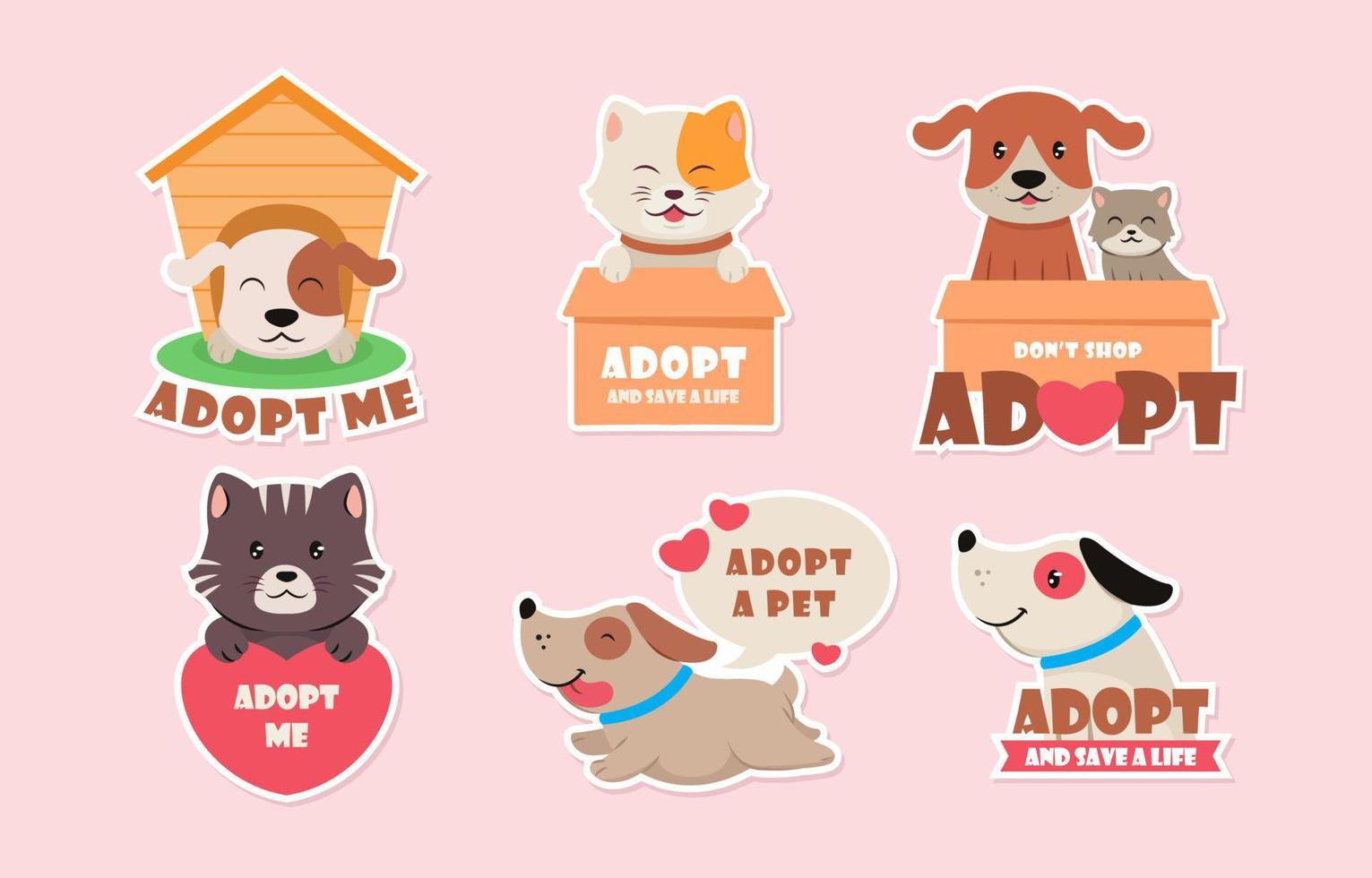 santa paws adopteren huisdier campagne sticker vector