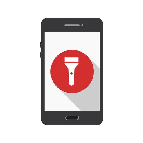 Flash Light Mobiele applicatie Vector Icon