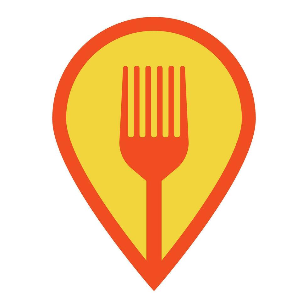 voor pin restaurant logo vector