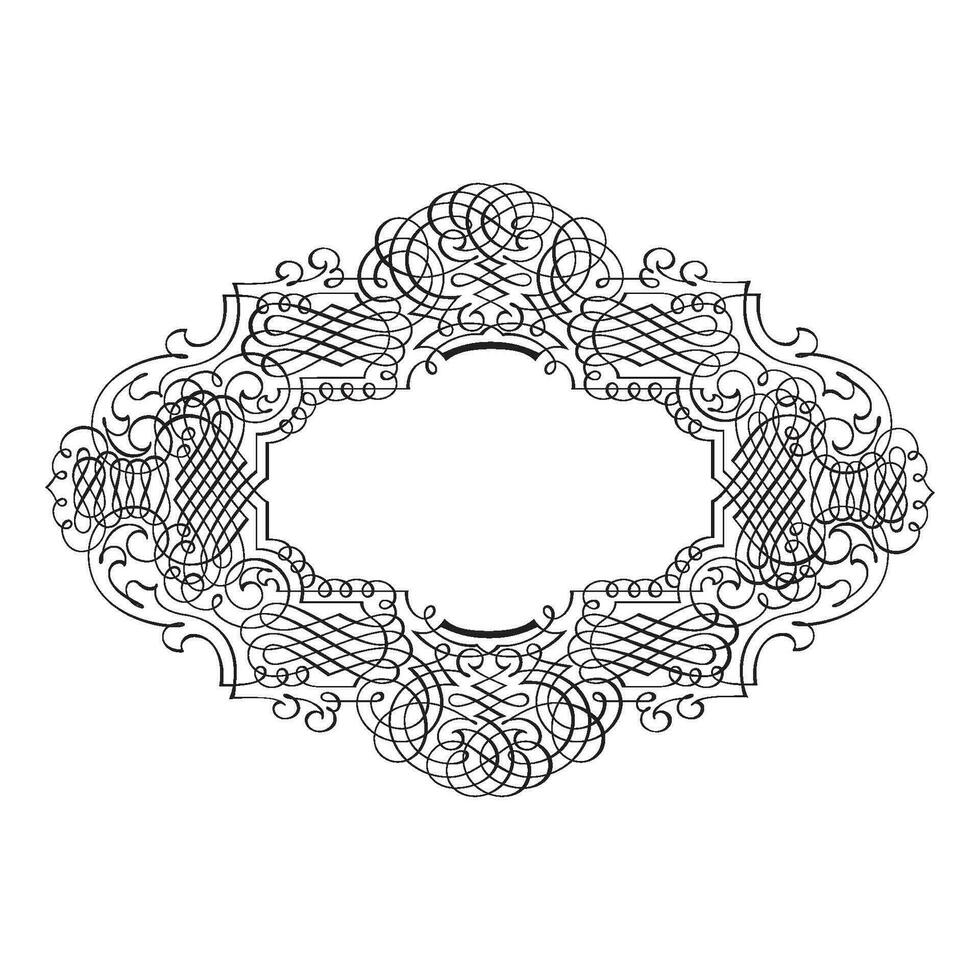wijnoogst nagemaakt bloemen klassiek kalligrafische retro vignet rol kaders sier- ontwerp elementen zwart reeks geïsoleerd vector