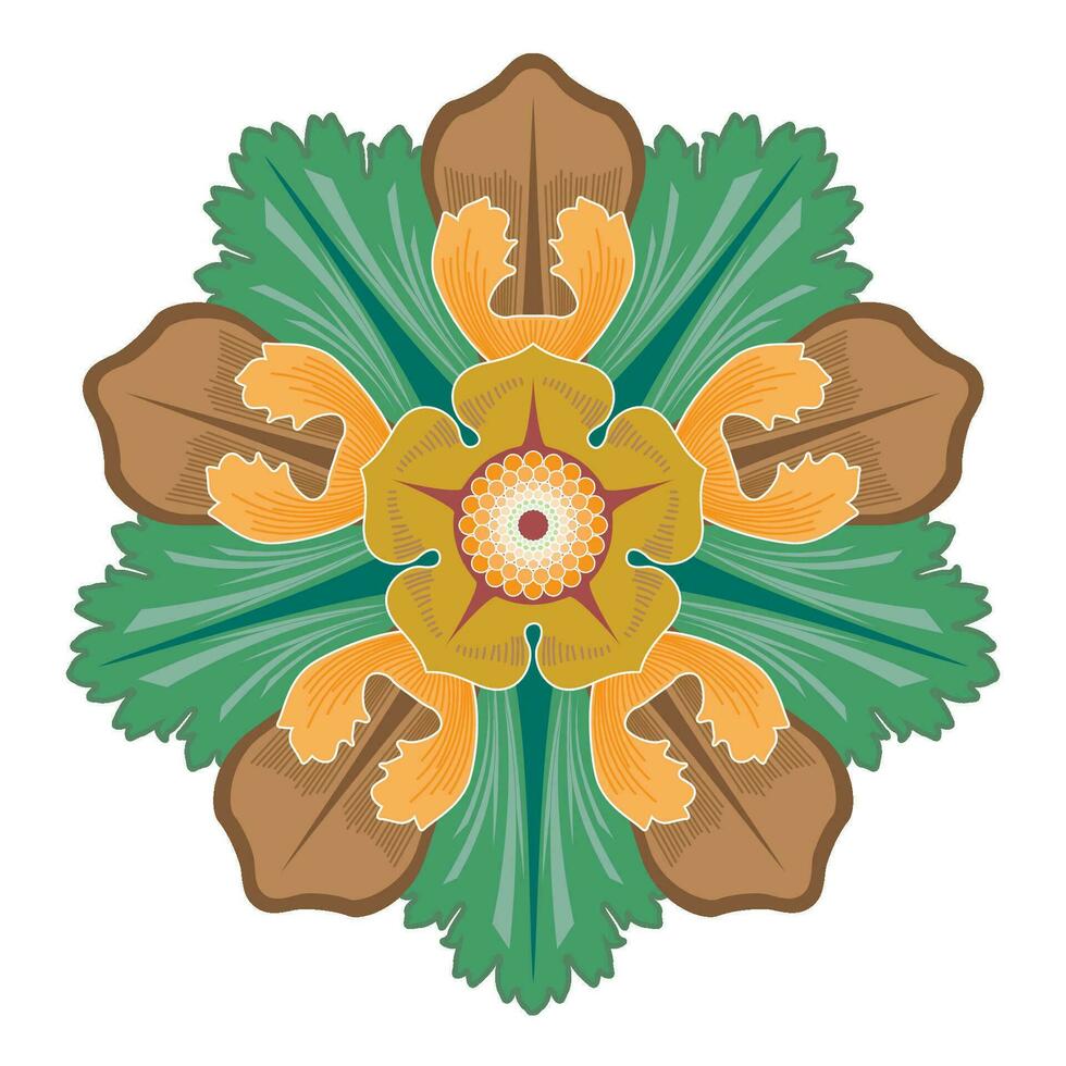 decoratief mandala sier- ronde patroon geïsoleerd Aan wit achtergrond vector