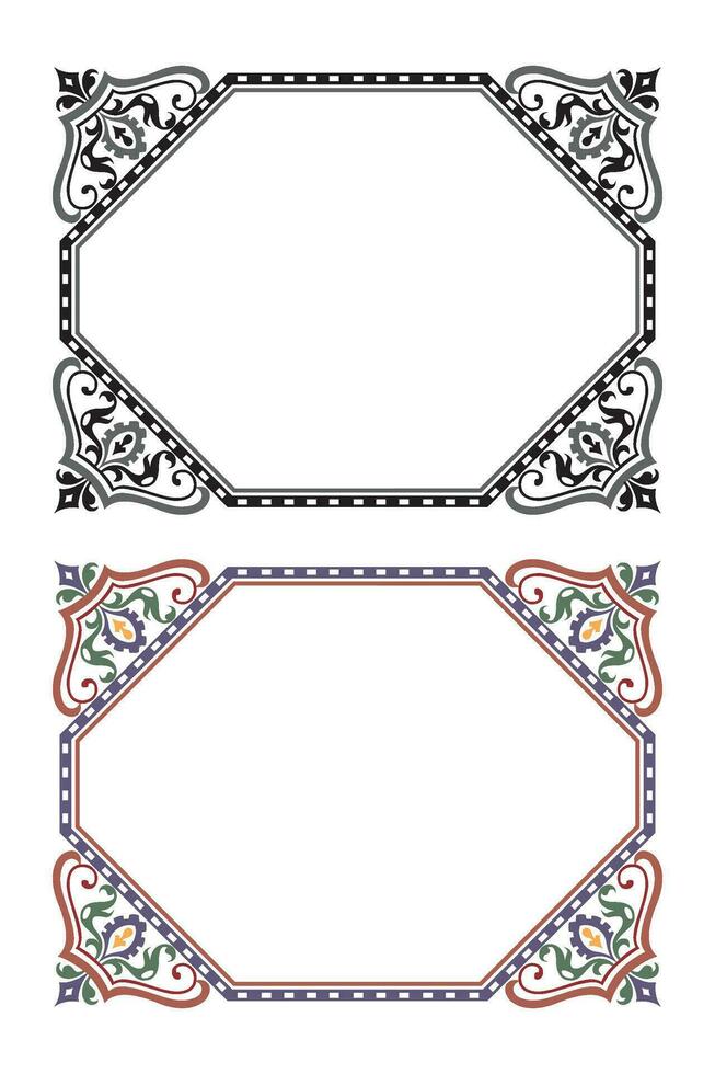 hand- getrokken horizontaal banners reeks met retro stijl linten decoratie elementen geïsoleerd vector illustratie
