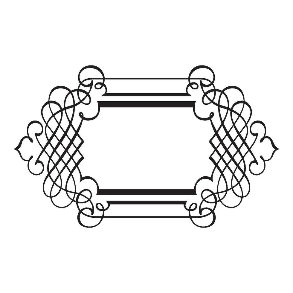 wijnoogst nagemaakt bloemen klassiek kalligrafische retro vignet rol kaders sier- ontwerp elementen zwart reeks geïsoleerd vector