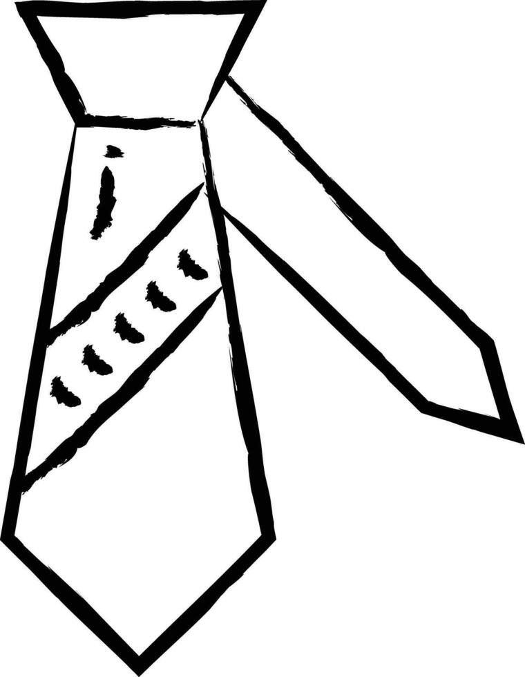 stropdas hand- getrokken vector illustratie