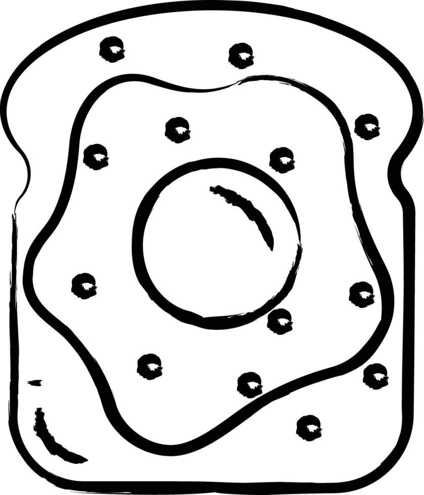 munt geroosterd brood hand- getrokken vector illustratie