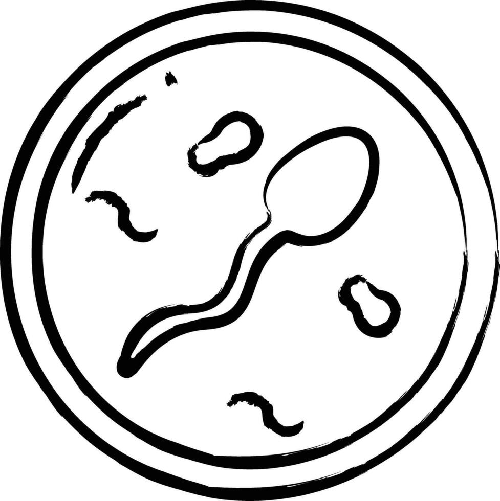 sperma hand- getrokken vector illustratie