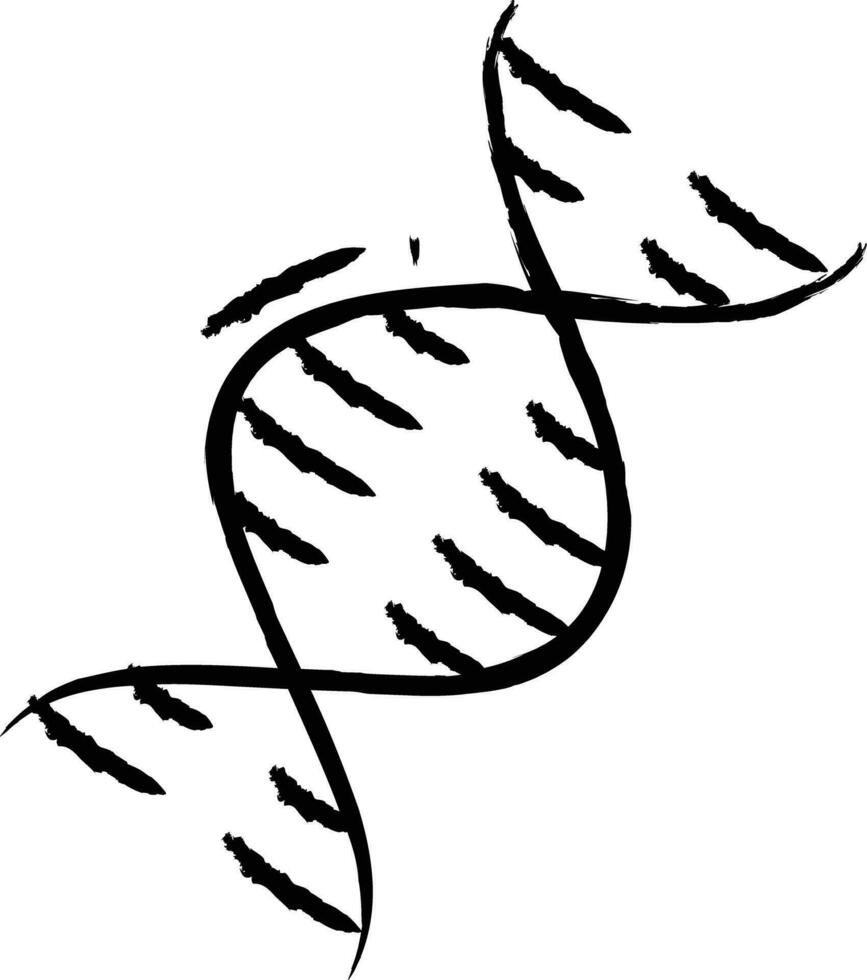 dna hand- getrokken vector illustratie