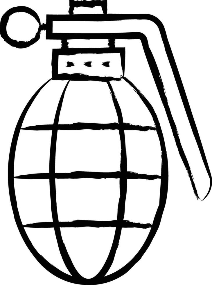 hand- granaat hand- getrokken vector illustratie