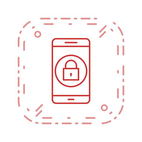 Vergrendel mobiele applicatie vector pictogram