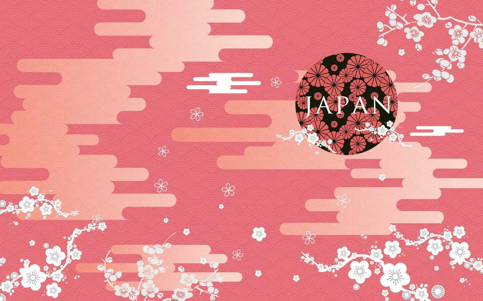 Japans stijl patroon achtergrond of Hoes ontwerp. vector