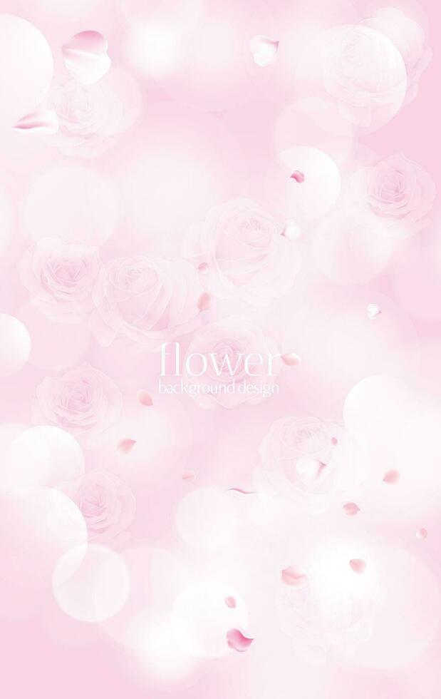 romance roos bloem achtergrond ontwerp. vector