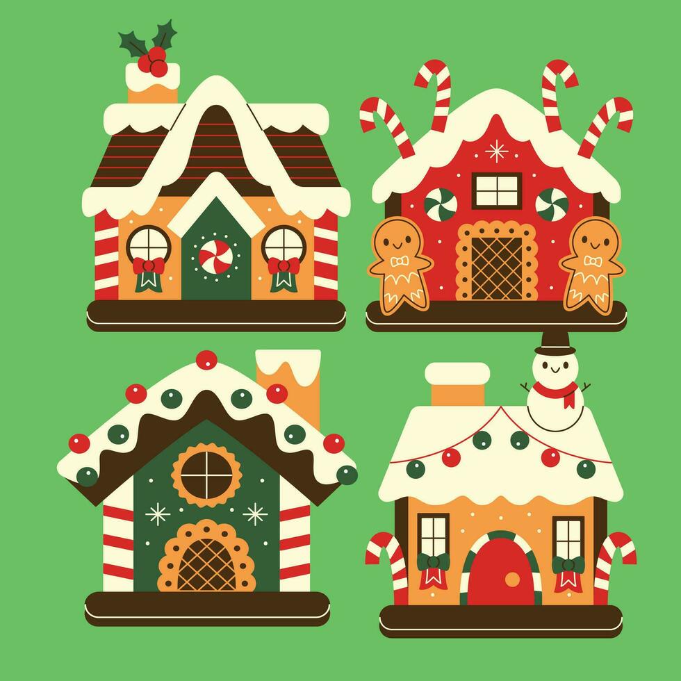 zoet Kerstmis peperkoek huis traditioneel koekje, t Kerstmis peperkoek huis vector