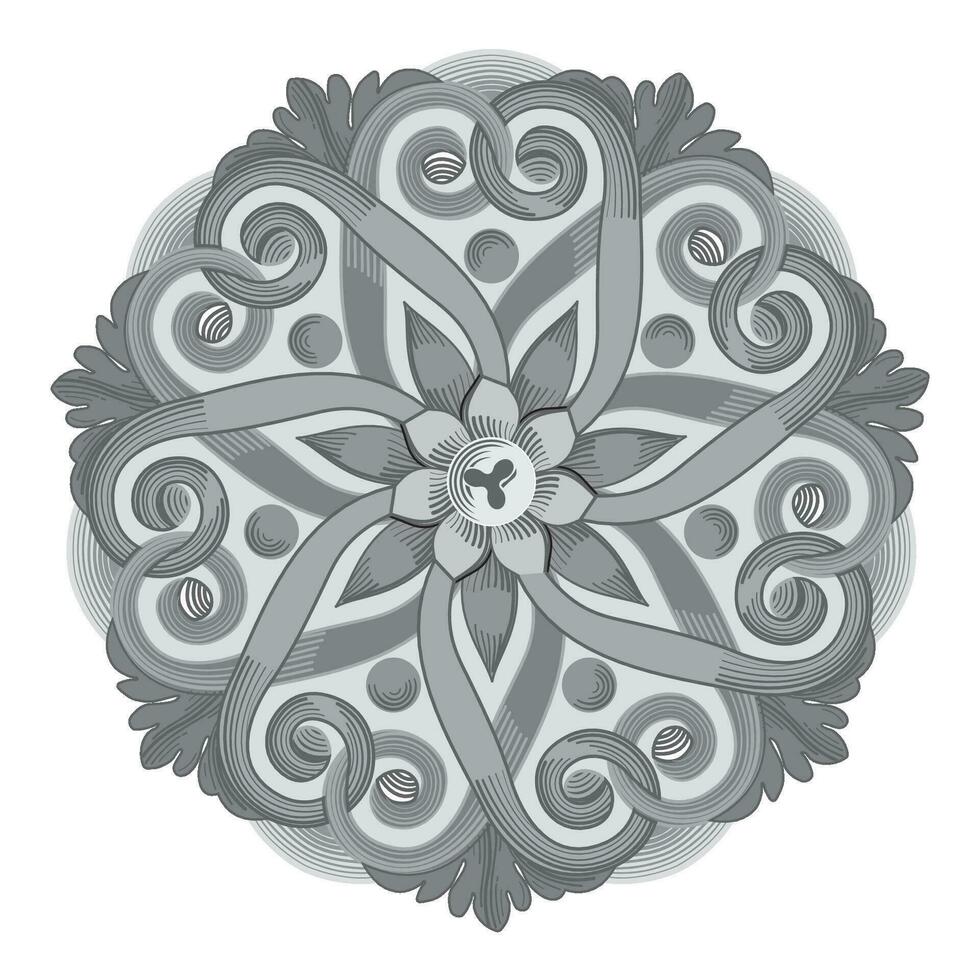 decoratief mandala sier- ronde patroon geïsoleerd Aan wit achtergrond vector