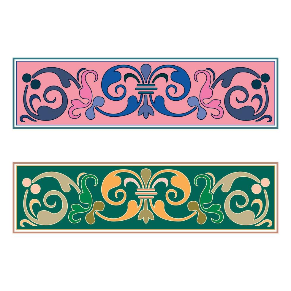 retro hoofdstuk verdelers kolken bloemen ornament bladwijzers schetsen reeks vector