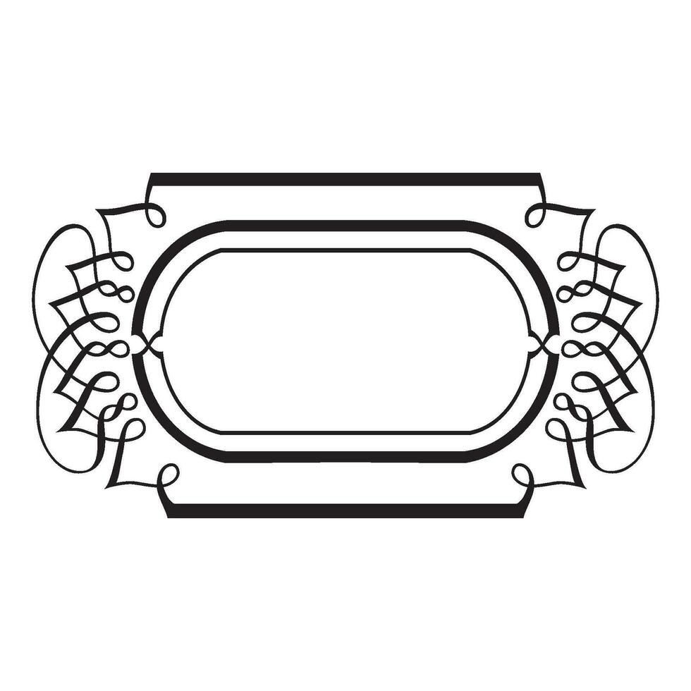 wijnoogst nagemaakt bloemen klassiek kalligrafische retro vignet rol kaders sier- ontwerp elementen zwart reeks geïsoleerd vector