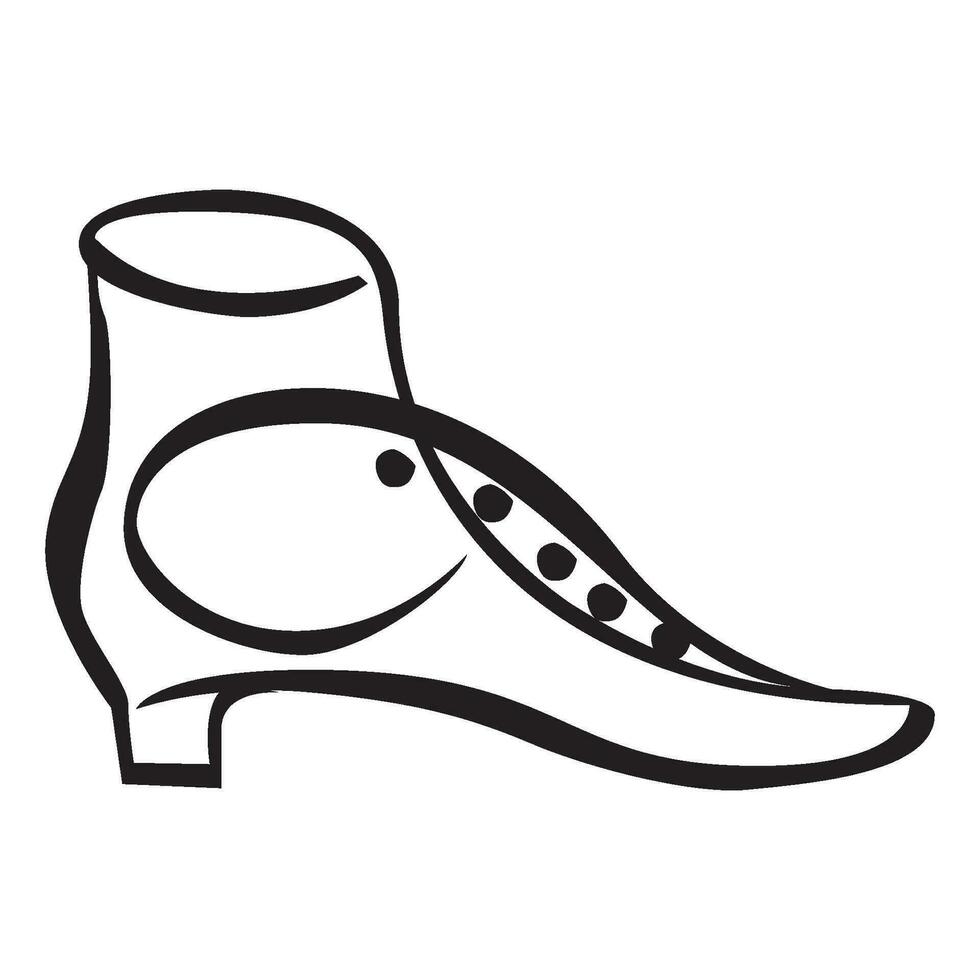 wijnoogst nagemaakt schoenen klassiek kalligrafische retro vignet sier- ontwerp elementen zwart reeks geïsoleerd vector