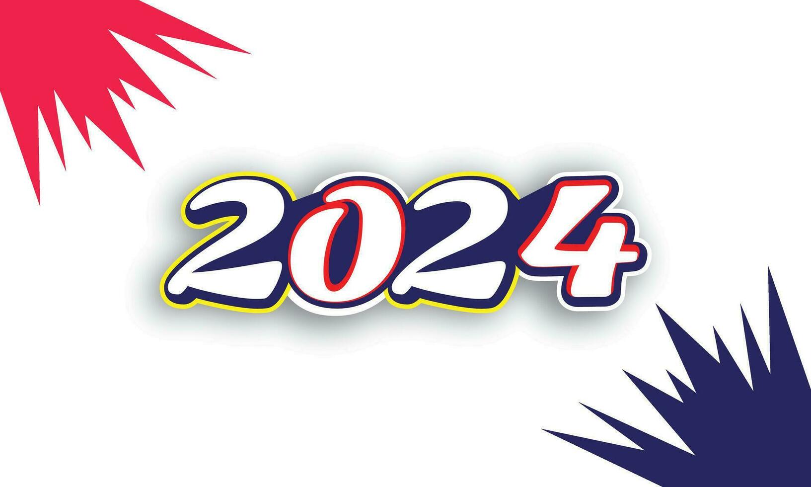 gelukkig nieuw jaar 2024 ontwerp, kleurrijk aantal 2024 vector, 2024 goud 3d, gelukkig nieuw jaar 2024, nieuw jaar 2024. vector