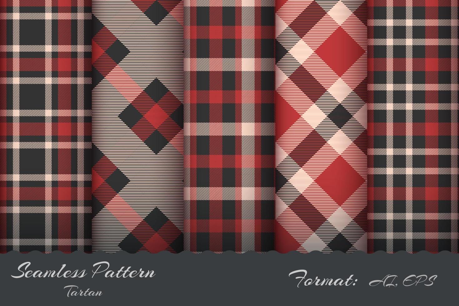 tartan naadloos patroon instellen. vector