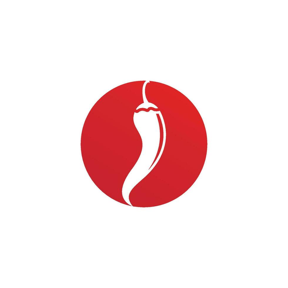 rode hete natuurlijke chili pictogram vectorillustratie vector