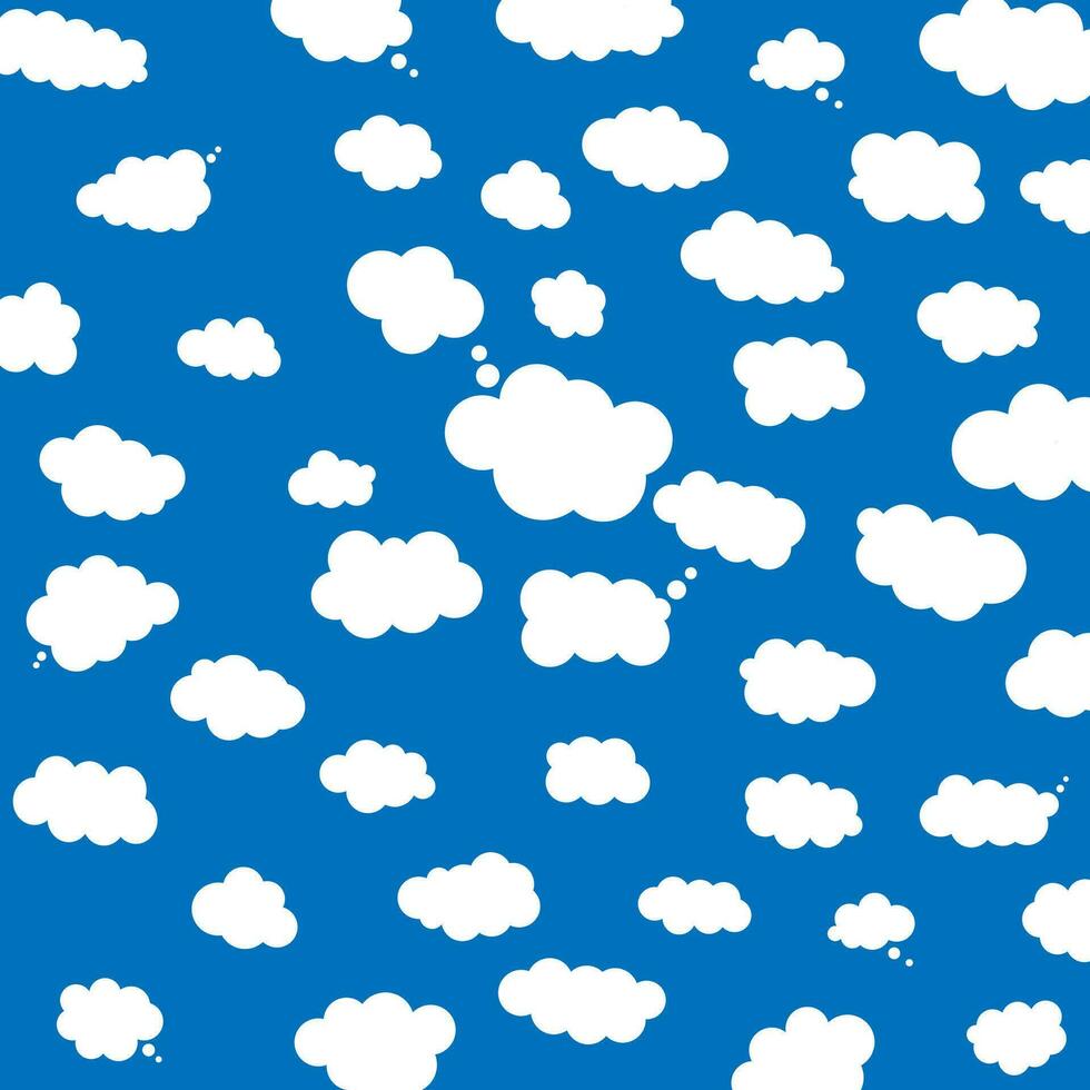 wolken Aan blauw achtergrond. drijvend wolken. vector illustratie