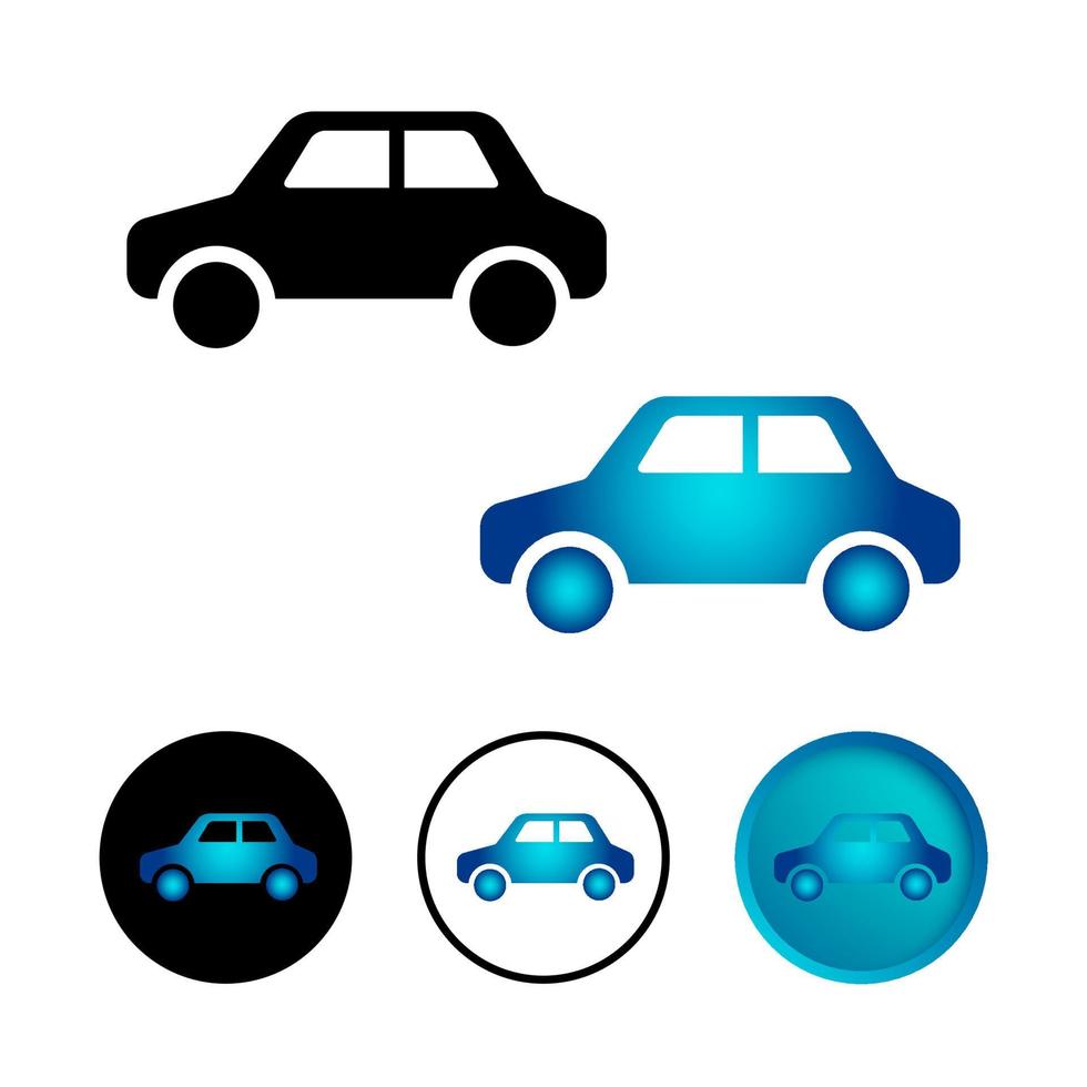 abstracte kleine auto icon set vector