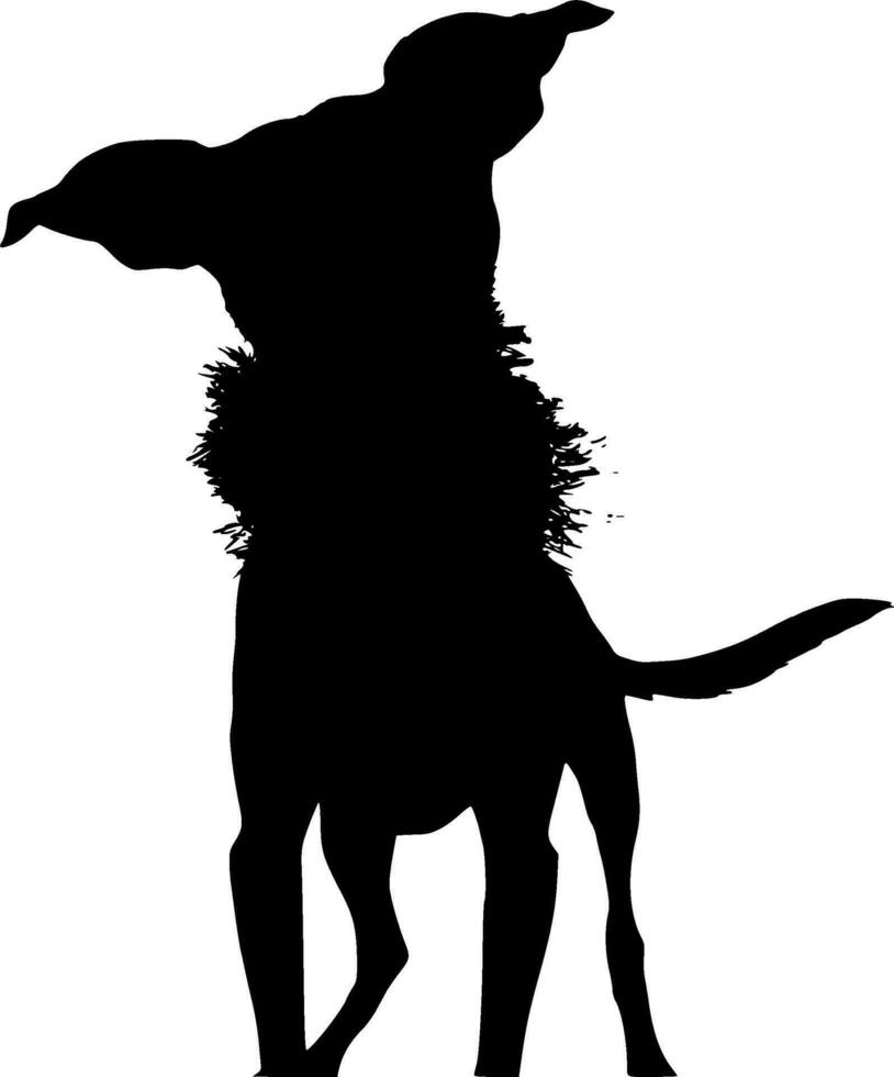 hond silhouet vector Aan wit achtergrond