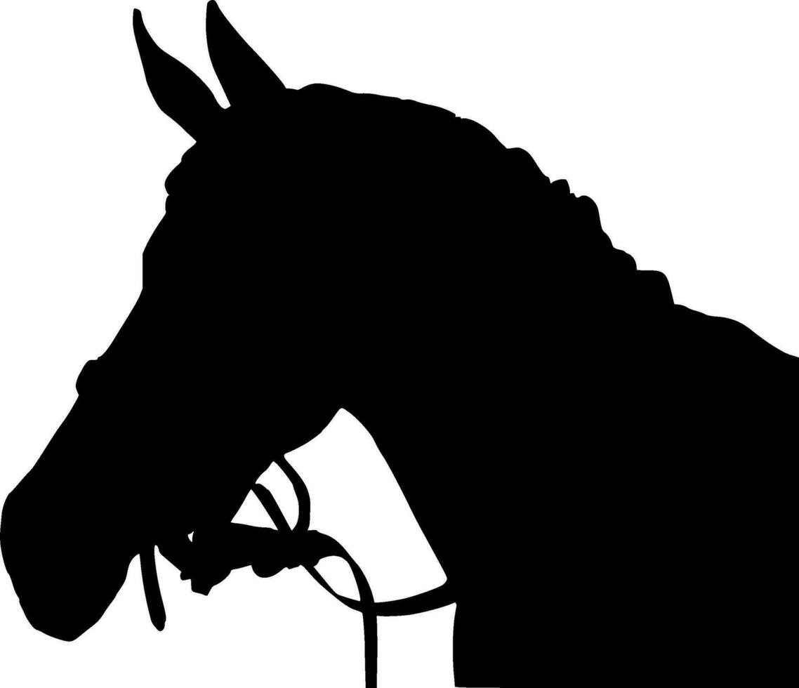 paard silhouet vector Aan wit achtergrond