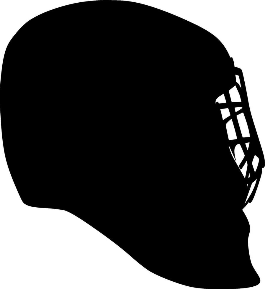 helm silhouet vector Aan wit achtergrond