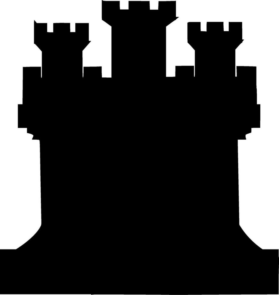 kasteel silhouet vector Aan wit achtergrond