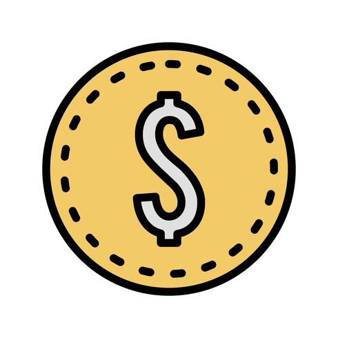 Vector Dollars munt pictogram