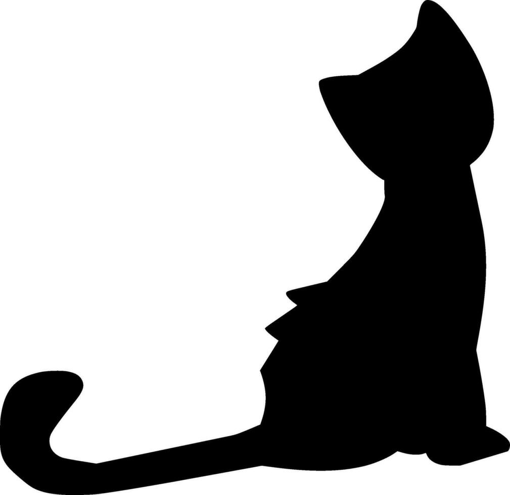 kat silhouet vector Aan wit achtergrond