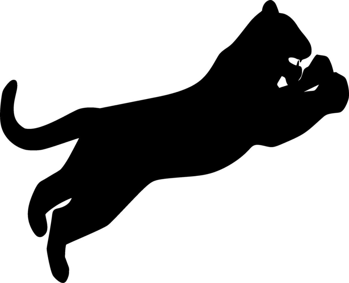 panter silhouet vector Aan wit achtergrond