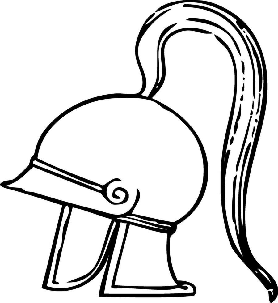 helm silhouet vector Aan wit achtergrond