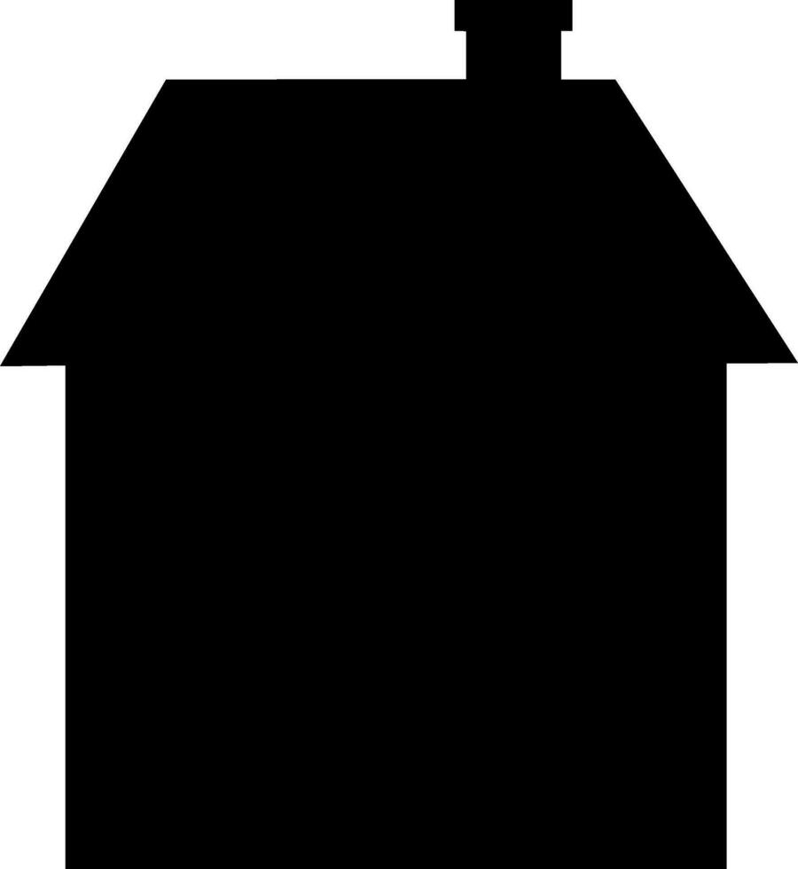 huis silhouet vector Aan wit achtergrond