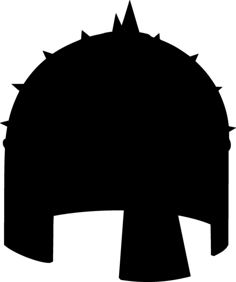 helm silhouet vector Aan wit achtergrond