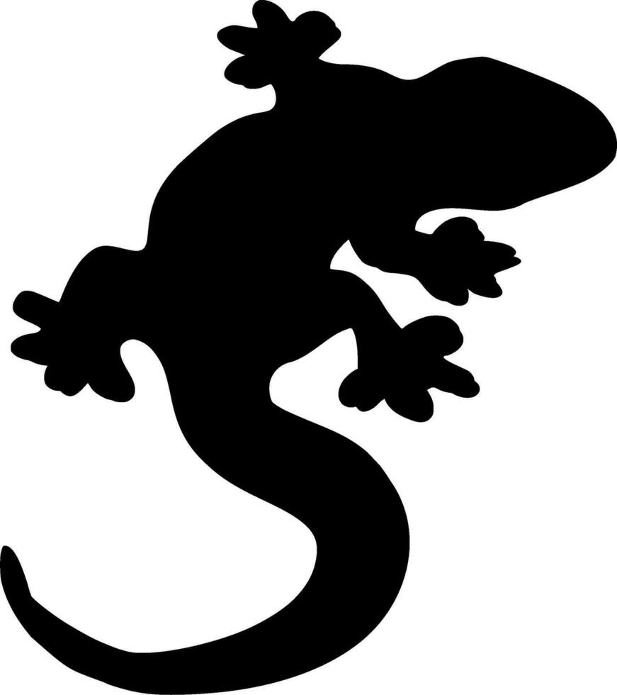 gekko silhouet vector Aan wit achtergrond