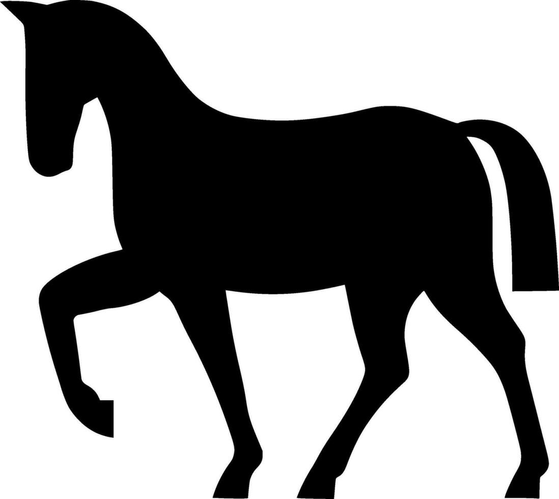 paard silhouet vector Aan wit achtergrond