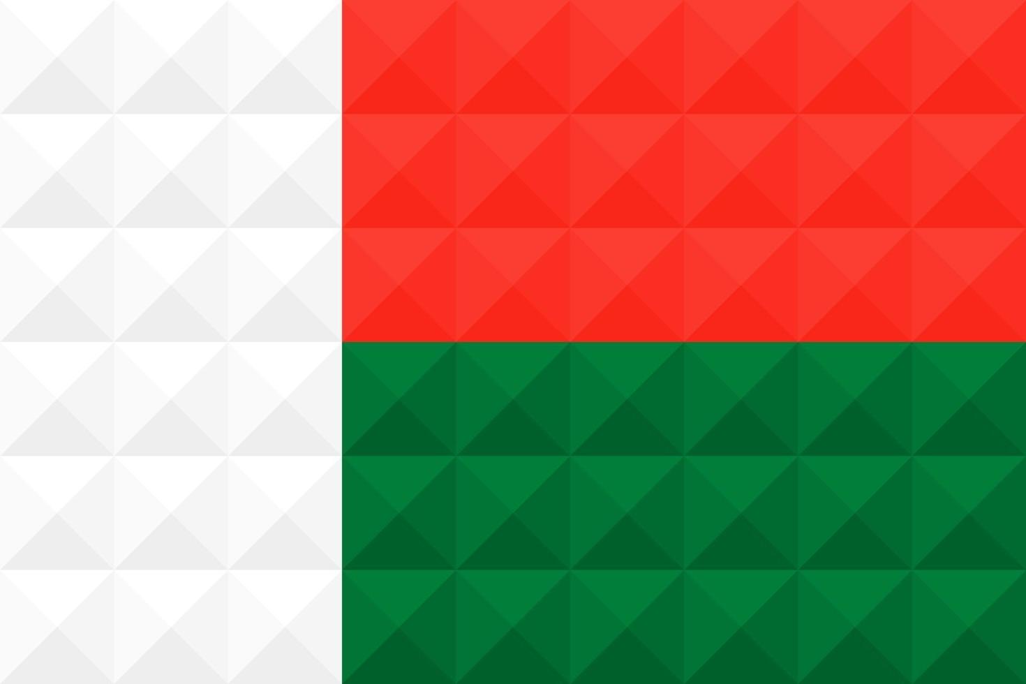 artistieke vlag van madagaskar met geometrisch golfconcept art design vector