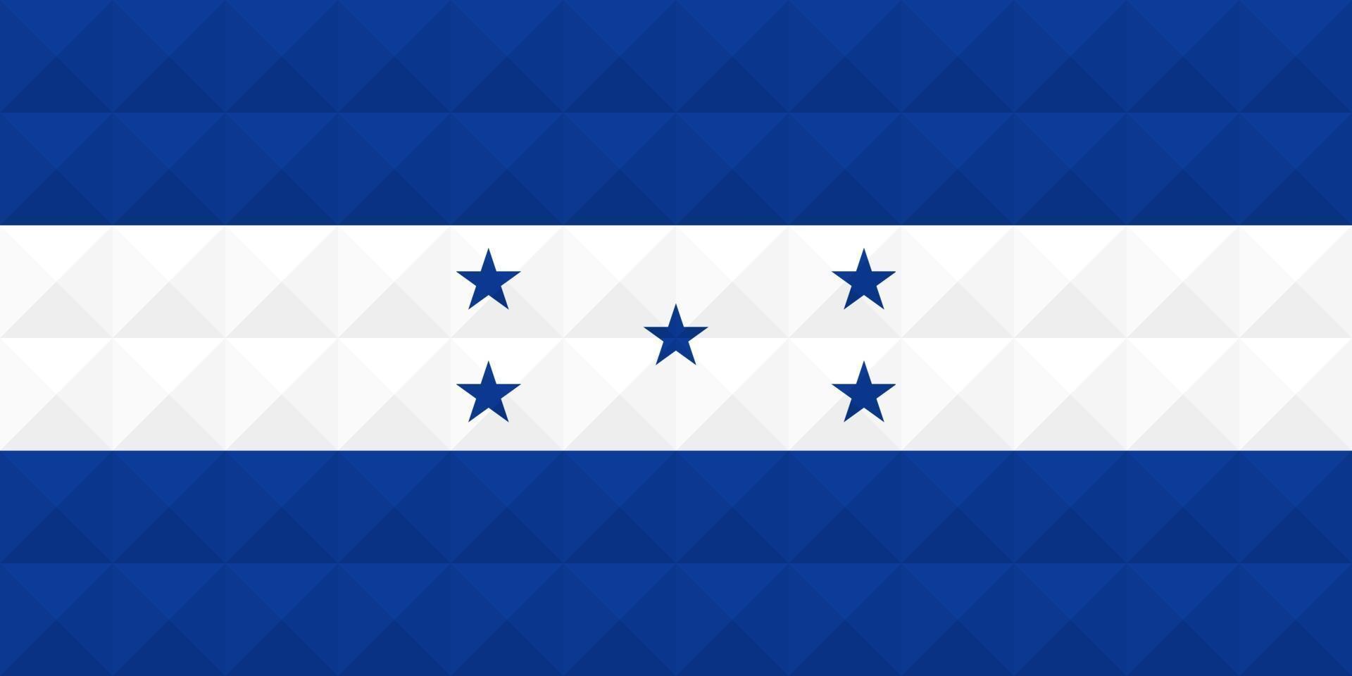 artistieke vlag van honduras met geometrisch golfconcept art design vector