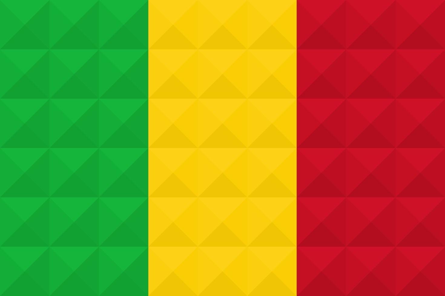 artistieke vlag van mali met geometrisch golfconcept art design vector