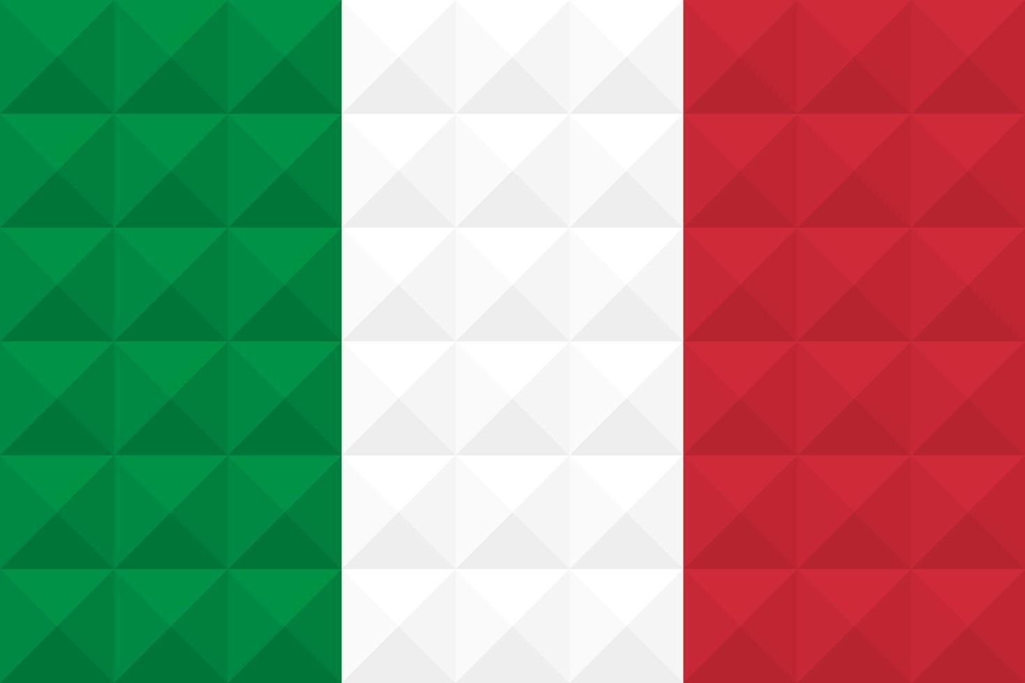 artistieke vlag van italië met geometrisch golfconcept art design vector