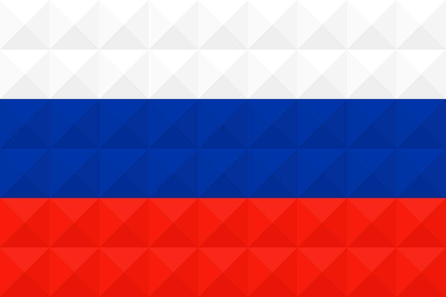 artistieke vlag van rusland met geometrisch golfconcept art design vector