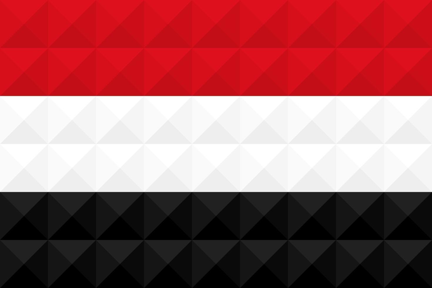 artistieke vlag van jemen met geometrisch golfconcept art design vector