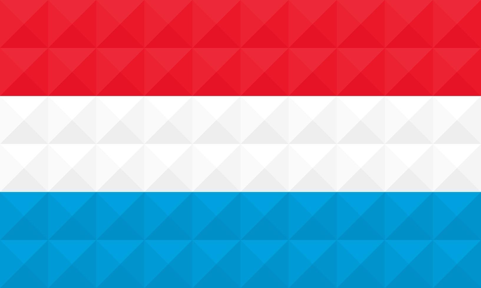 artistieke vlag van luxemburg met geometrische golf concept art design vector